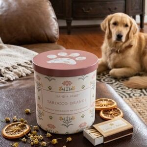 Sand & Paws Tarocco Orange Single Wick Candle ~ 10 oz ~ Odor Neutralizing